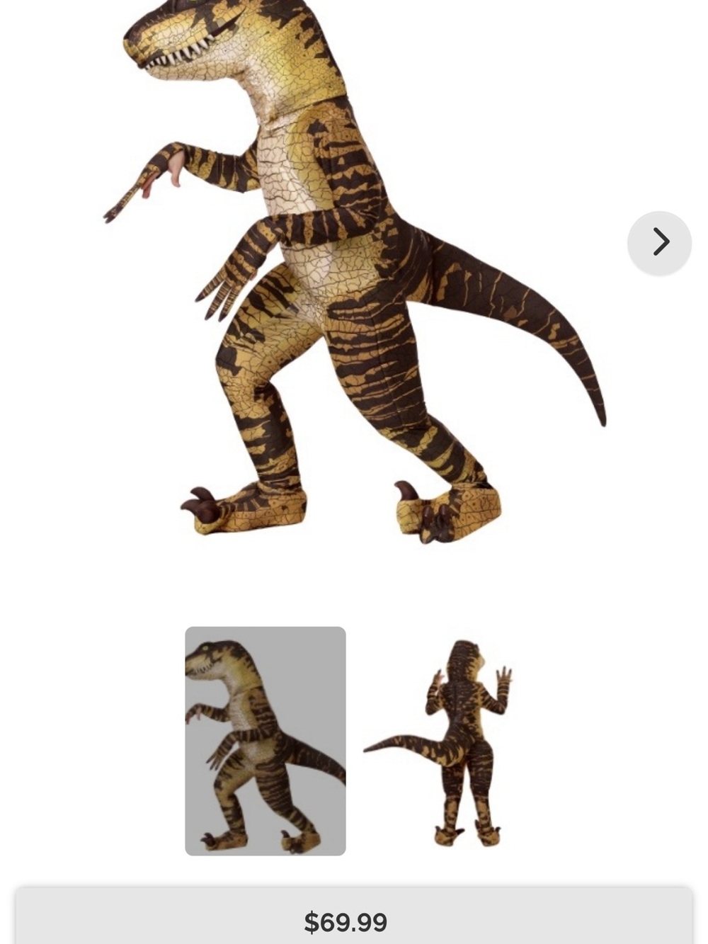 Yellow Brown Dinosaur Costume for Pets & Reptiles